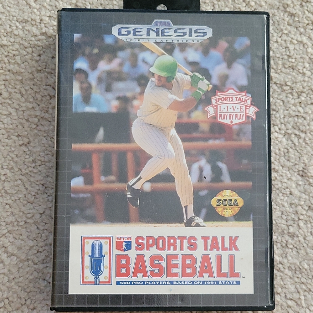 SEGA Genesis Sports Talk Baseball Video Game